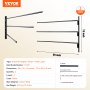 VEVOR Wall Mounted Saddle Rack Three Tiers Swing Out Saddle Pad Holder