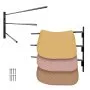 VEVOR Wall Mounted Saddle Rack, 30.9 x 29.9 x 5.5 in, 2 Packs Swing Out Saddle Holder, Three Tiers Horse Saddle Stand, Space Saving Horse Pad and Blanket Rack for Tack Room Organization