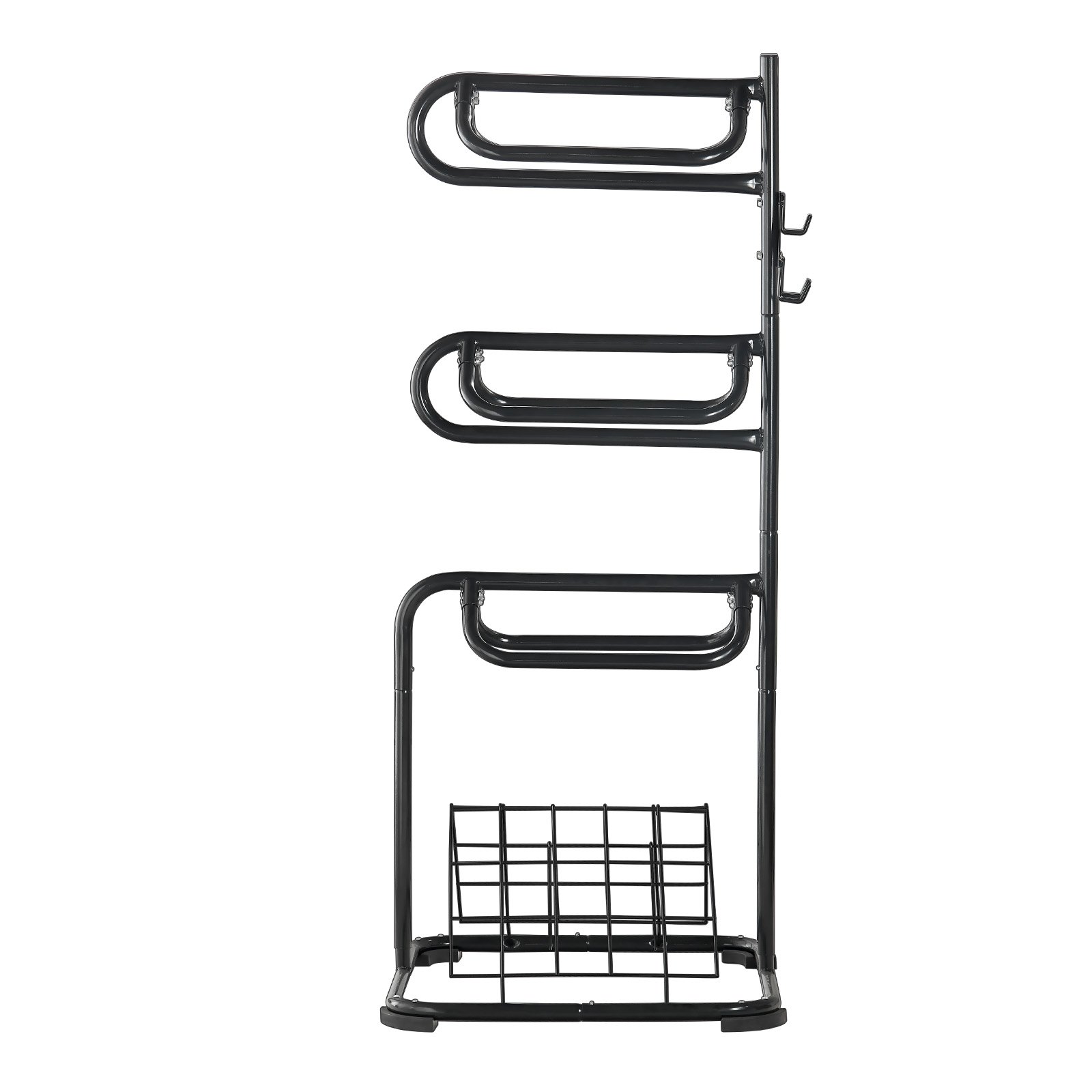 VEVOR Freestanding Saddle Stand, 762 x 737x 1740mm, 3 Tiers Saddle Rack, Heavy Duty Saddle Blanket Holder with Removable & Rotating Tiers, English & Western Saddle Rack for Tack Room Organization