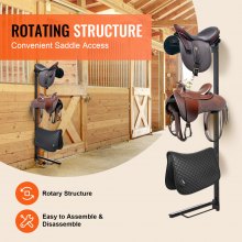 VEVOR Wall Mount Saddle Rack Four Tiers Western &  English Horse Saddle Holder