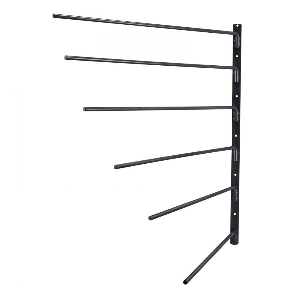 VEVOR Wall Mounted Saddle Rack, 785 x 760 x 30.5mm, Swing Out Saddle Holder, Six Tiers Horse Saddle Stand, Space Saving Horse Pad and Blanket Rack for Tack Room Organization Trailer Accessories