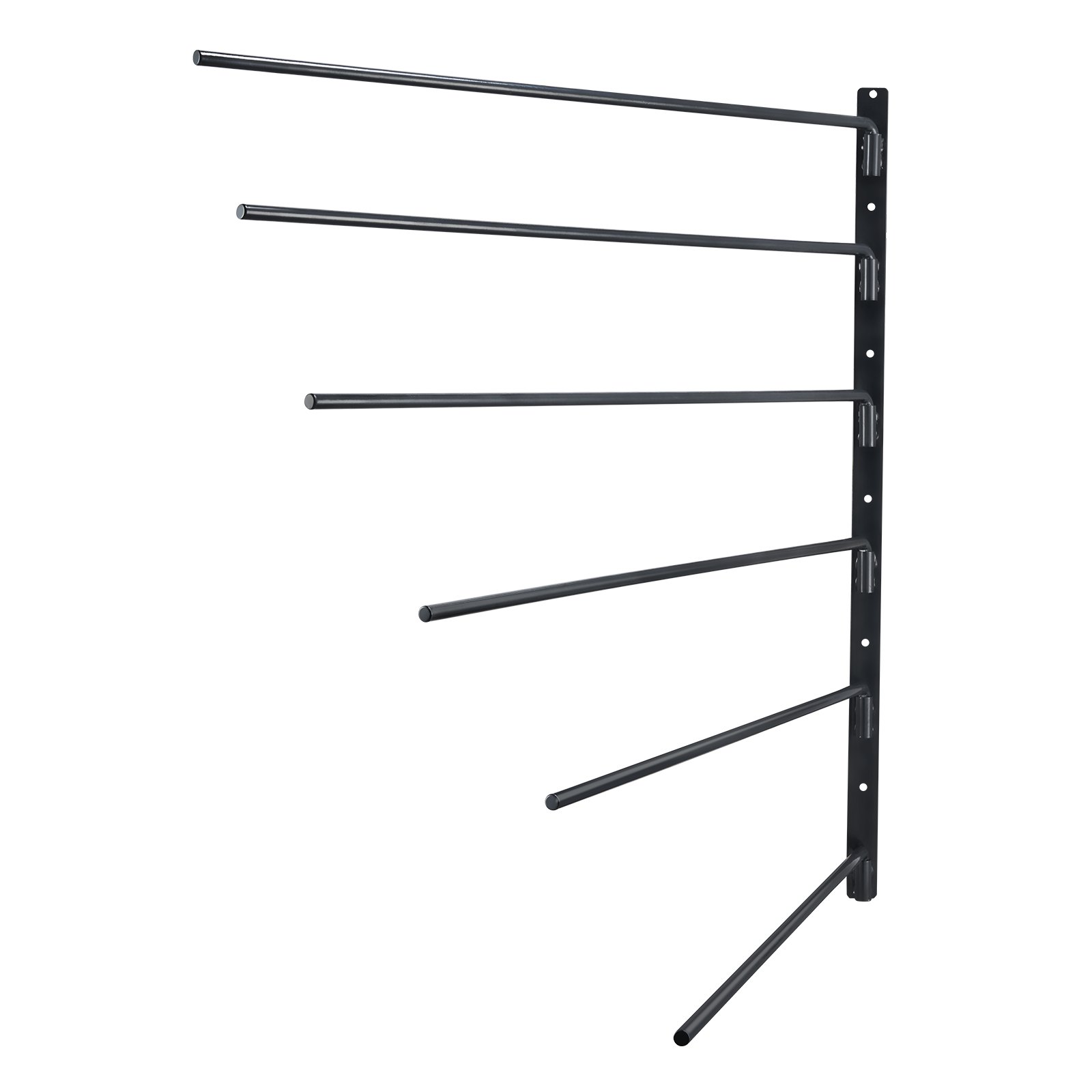 VEVOR Wall Mounted Saddle Rack, 785 x 760 x 30.5mm, Swing Out Saddle Holder, Six Tiers Horse Saddle Stand, Space Saving Horse Pad and Blanket Rack for Tack Room Organization Trailer Accessories