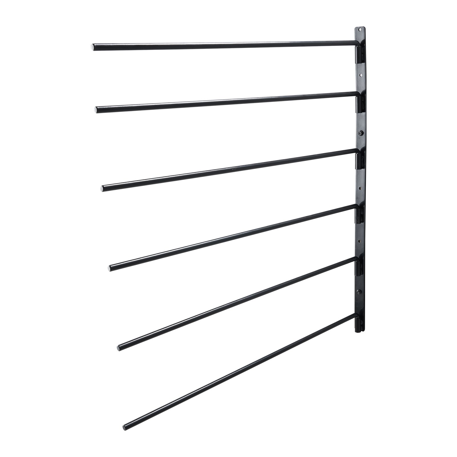 VEVOR Wall Mounted Saddle Rack, 785 x 760 x 30.5mm, Swing Out Saddle Holder, Six Tiers Horse Saddle Stand, Space Saving Horse Pad and Blanket Rack for Tack Room Organization Trailer Accessories