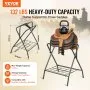 VEVOR Folding Saddle Rack, 28 x 19 x 37.5 in, Freestanding Horse Saddle Stand, Portable Horse Blanket Holder, Heavy Duty Steel Saddle Rack for English & Western Saddles, Tack Storage, Black