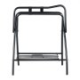 VEVOR Folding Saddle Rack, 28 x 19 x 37.5 in, Freestanding Horse Saddle Stand, Portable Horse Blanket Holder, Heavy Duty Steel Saddle Rack for English & Western Saddles, Tack Storage, Black
