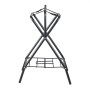 VEVOR Folding Saddle Rack, 28 x 19 x 37.5 in, Freestanding Horse Saddle Stand, Portable Horse Blanket Holder, Heavy Duty Steel Saddle Rack for English & Western Saddles, Tack Storage, Black