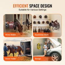 VEVOR Folding Saddle Rack 2 Packs Portable Freestanding Horse Saddle Stand