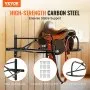 VEVOR Wall Mount Saddle Rack, 27.3 x 16.3 x 12.5 in, 8 Packs Horse Saddle Rack with Pad Bar, Portable Saddle Stand for English & Western Saddle, Horse Tack Storage for Equestrian Garden, Black