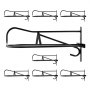 VEVOR Wall Mount Saddle Rack, 27.3 x 16.3 x 12.5 in, 8 Packs Horse Saddle Rack with Pad Bar, Portable Saddle Stand for English & Western Saddle, Horse Tack Storage for Equestrian Garden, Black