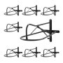 VEVOR Wall Mount Saddle Rack, 27.3 x 16.3 x 12.5 in, 8 Packs Horse Saddle Rack with Pad Bar, Portable Saddle Stand for English & Western Saddle, Horse Tack Storage for Equestrian Garden, Black