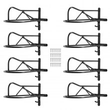 VEVOR Support de selle mural avec barre de protection Lot de 8 supports de selle pour chevaux