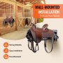 VEVOR Saddle Rack with Pad Bar 2 Packs Wall Mounted Horse Saddle Stand Black