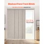 Panel Track Blinds Extendable Track from 45.8 in to 86 in W Trimmable Brown