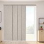 Panel Track Blinds Extendable Track from 45.8 in to 86 in W Trimmable Brown