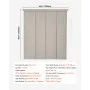 VEVOR Panel Track Blinds, Extendable Track from 116 cm to 218 cm W, Trimmable Panel Curtains Up to 243cm H, Vertical Blackout Panel Blinds for Sliding Doors, Patio Doors, Room Divider, Windows, Brown