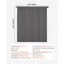 VEVOR Panel Track Blinds, Extendable Track from 116 cm to 218 cm W, Trimmable Panel Curtains Up to 243cm H, Vertical Blackout Panel Blinds for Sliding Doors, Patio Doors, Room Divider, Dark Gray