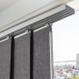 VEVOR Panel Track Blinds, Extendable Track from 116 cm to 218 cm W, Trimmable Panel Curtains Up to 243cm H, Vertical Blackout Panel Blinds for Sliding Doors, Patio Doors, Room Divider, Dark Gray