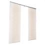 Persianas de panel VEVOR, riel extensible de 115 cm a 218 cm de ancho, cortinas de panel recortables de hasta 244 cm de alto, persianas de panel vertical ajustables para puertas correderas, puertas de patio y separadores de ambientes, color marrón claro