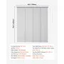 VEVOR Panel Track Blinds, Extendable Track from 116 cm to 218 cm W, Trimmable Panel Curtains Up to 243cm H, Adjustable Vertical Panel Blinds for Sliding Doors, Patio Doors, Room Divider, Window, Gray