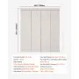 Persianas de panel VEVOR, riel extensible de 115 cm a 218 cm de ancho, cortinas recortables de hasta 244 cm de alto, persianas opacas verticales para puertas correderas, puertas de patio y separadores de ambientes, gris claro