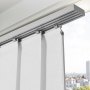 Persianas de panel VEVOR, riel extensible de 115 cm a 218 cm de ancho, cortinas de panel recortables de hasta 244 cm de alto, persianas de panel vertical ajustables para puertas correderas, puertas de patio, separadores de ambientes y ventanas, color blanco