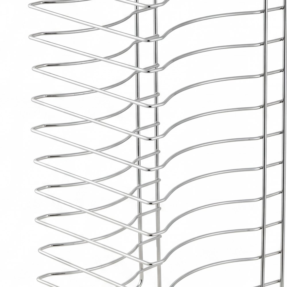 VEVOR Pizza Rack, 15-Tier, Chrome-Plated Steel, Countertop Pizza Pan Sheet, for Pizza Baking, Crisp Crusts, Pizzerias and Foodservice, Cooling Tray Storage Stand, 9 kg Capacity, 31 x 31 x 69 cm