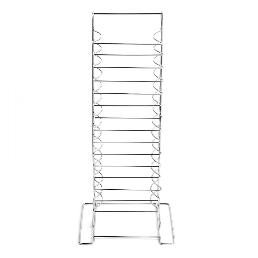 VEVOR Pizza Rack, 15-Tier, Chrome-Plated Steel, Countertop Pizza Pan Sheet, for Pizza Baking, Crisp Crusts, Pizzerias and Foodservice, Cooling Tray Storage Stand, 9 kg Capacity, 31 x 31 x 69 cm