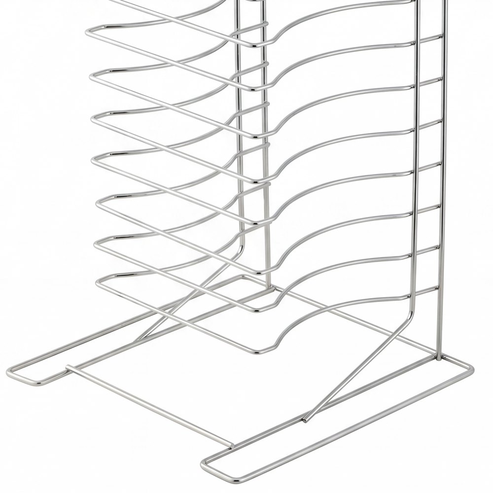 VEVOR Pizza Rack, 15-Tier, Chrome-Plated Steel, Countertop Pizza Pan Sheet, for Pizza Baking, Crisp Crusts, Pizzerias and Foodservice, Cooling Tray Storage Stand, 9 kg Capacity, 31 x 31 x 69 cm