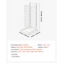 VEVOR Pizza Rack, 15-Tier, Chrome-Plated Steel, Countertop Pizza Pan Sheet, for Pizza Baking, Crisp Crusts, Pizzerias and Foodservice, Cooling Tray Storage Stand, 9 kg Capacity, 31 x 31 x 69 cm