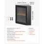 VEVOR Corner Bread Box for Kitchen Counter Bamboo Wood Container Black, for Homemade Bread, Under Cabinet, and Pantry, Double Layer Farmhouse Breadbox Bin, with Acrylic Door Panel and Air Vents