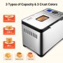 2LB 19-in-1 Bread Maker Automatic Compact Dough Machine Nonstick 3 Crust Colors