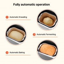 2LB 19-in-1 Bread Maker Automatic Compact Dough Machine Nonstick 3 Crust Colors