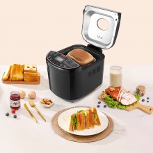 VEVOR 2LB 19-in-1 Bread Maker Automatic Compact Dough Machine Nonstick Inner Pot