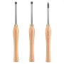 Conjunto de formões para torno VEVOR, 3 peças, ferramentas para torneamento de madeira, aço de carboneto, caixa de ferramentas
