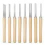 VEVOR Wood Lathe Turning Tool Set, 8PCS, Lathe Chisel Set with Carbon Steel Blade, 2 Skew, 1 Spear Point, 1 Parting, 1 Round Nose, 3 Gouge Tools, 1 Oxford Bag, for Beginners, Hobbyists, Professionals