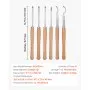 VEVOR Wood Lathe Turning Tool Set, 6PCS, Lathe Roughing, Finishing, Detailing Hollow Tool with Wooden Handle, Diamond Round Square Carbide Inserts, Wooden Box, for Beginners, Hobbyists, Professionals
