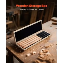 4PCS Wood Lathe Chisel Set HSS Woodturning Tools Storage Box for Lathe Finisher
