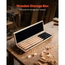 4PCS Wood Lathe Chisel Set HSS Woodturning Tools Storage Box for Lathe Finisher