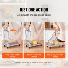 VEVOR Cheese Cutter with Wire Cheeser Butter Cutting 0.2" Ultra-Thin Cheese Slicer