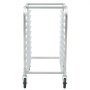 VEVOR bun pan rack with 10 slots and caster wheels for easy mobility.