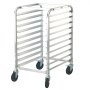 VEVOR bun pan rack with 10-tier aluminum frame and four swivel caster wheels.