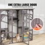 Casă pentru pisici VEVOR în aer liber, Catio mare cu 7 niveluri, incintă pentru pisici cu 5 platforme, 2 cutii de odihnă și ușă mare din față, 71,2 x 34,6 x 66,5 inci