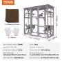 VEVOR Cat House Outdoor, 7-Tier Large Catio, Cat Enclosure with 5 Platforms, 2 Resting Boxes & Large Front Door, 71.2 x 34.6 x 66.5 inch