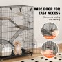VEVOR Catio 4-Tier Large Cat Cages Indoor Metal Playpen Enclosure with Wheels