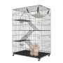 VEVOR Catio 4-Tier Large Cat Cages Indoor Metal Playpen Enclosure with Wheels