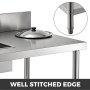 Breading Table Station Fried Food Chicken Fish 100X70cm Stainless Steel Tabletop