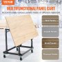 VEVOR Material Mate Panel Cart and Shop Stand, 4 x 4” Smooth Rolling Casters, Adjustable Width 22''-30-1/4'', Rigid Iron Frame Construction Plywood Cart, Mobile Workbench for Tools and Accessories