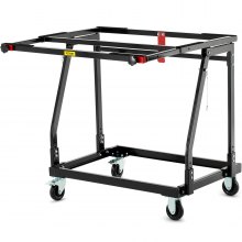 VEVOR Material Mate Panel Cart and Shop Stand, 4 x 4” Smooth Rolling Casters, Adjustable Width 22''-30-1/4'', Rigid Iron Frame Construction Plywood Cart, Mobile Workbench for Tools and Accessories