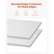 VEVOR Melamine Shelves, 2 Piece, Wooden Cabinet Shelves Cut to Size for Closet System, Replacement Cabinet Shelf, Versatile Use Wardrobe Board for Closets, Cabinets, or any custom Shelving Needs