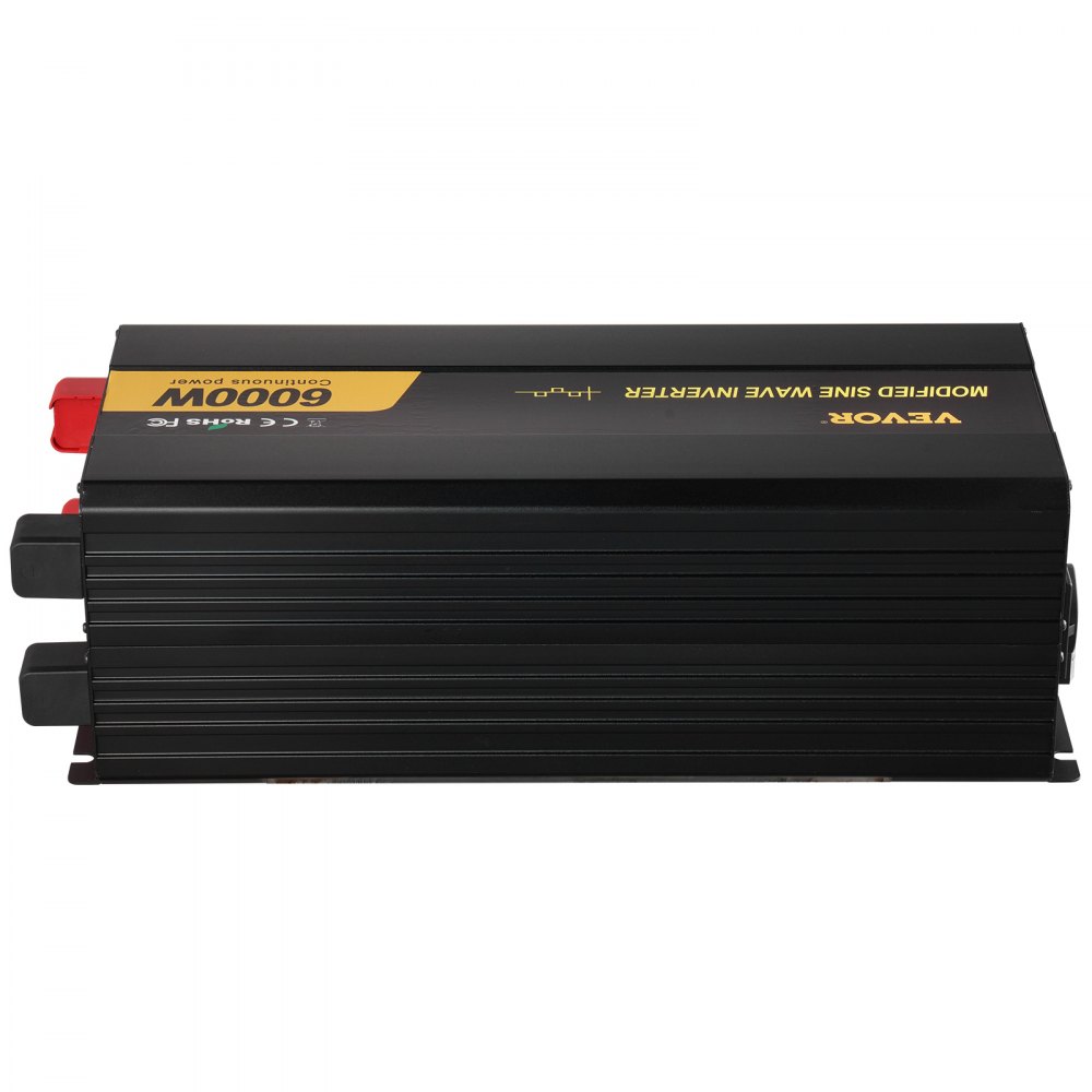 VEVOR Power Inverter, 6000W, Modified Sine Wave Inverter DC 12V to AC 230V Car Converter with LCD Display, LED Indicators EU Outlets Power Inverter, for Car RV Truck Boat Travel